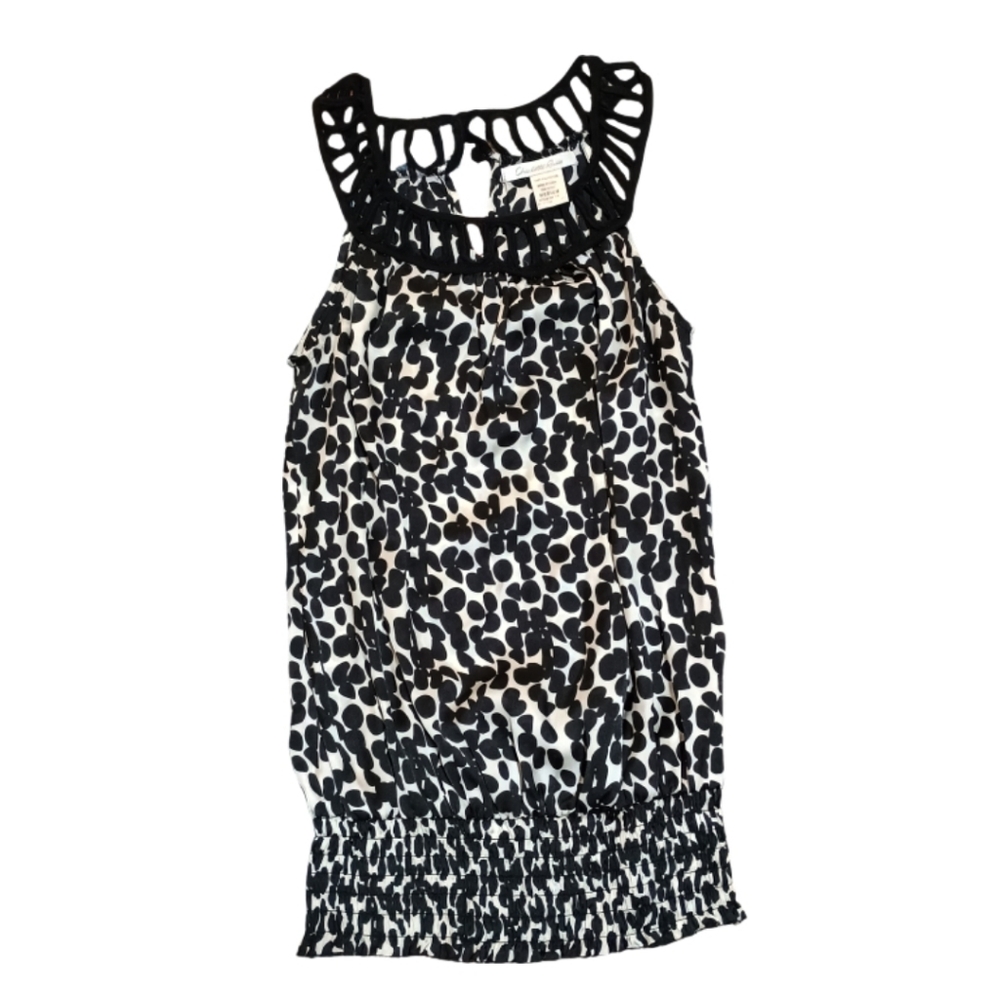 Charlotte Russe Black and White Patterned Blouse